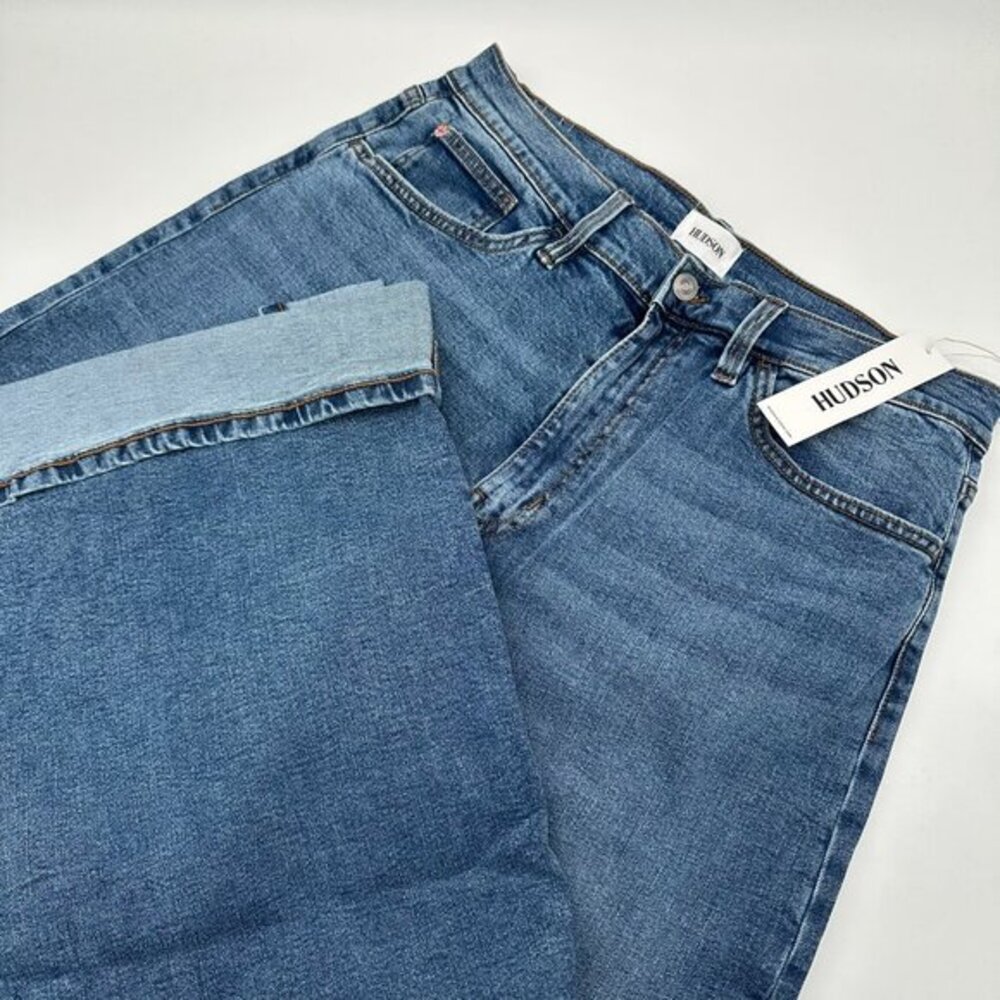 Hudson Jeans Women's Jolene Wide Leg Cuff Jeans, Size‎ 29, Dickinson Wash
